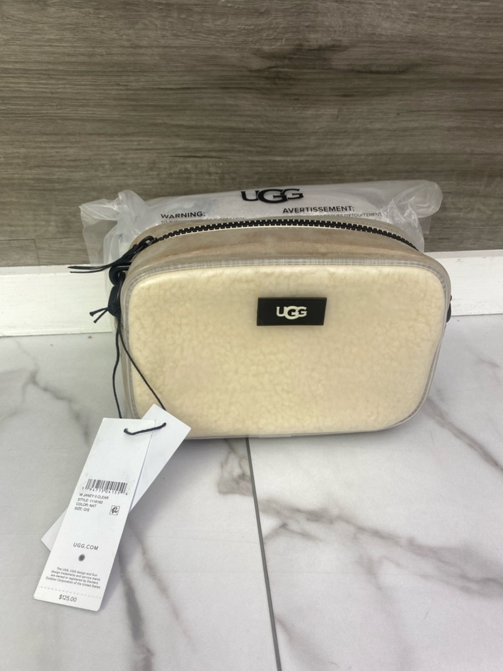 UGG W Janey II Clear Crossbody Bag – NAT Color – One Size (O/S)